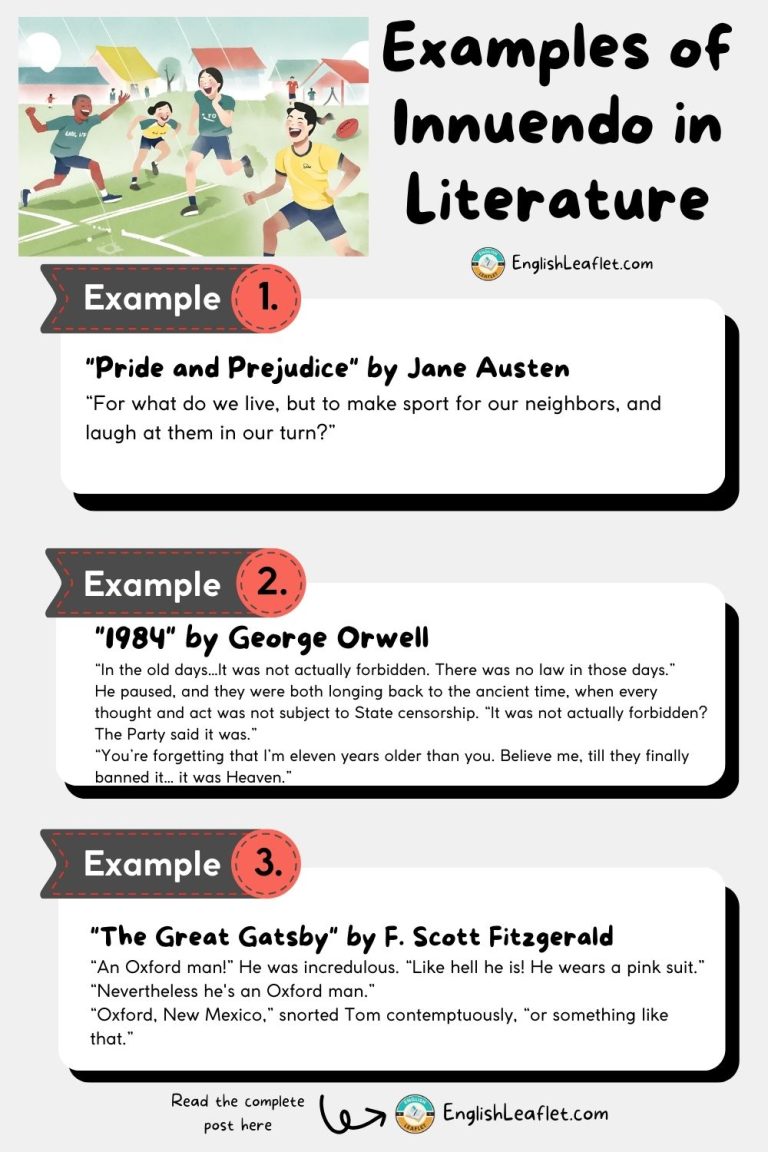 Examples of Innuendo in Literature - EnglishLeaflet