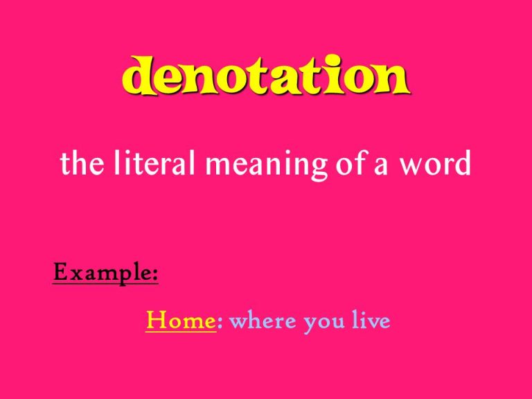 Denotation Literary Definition Simple – With Clear Examples