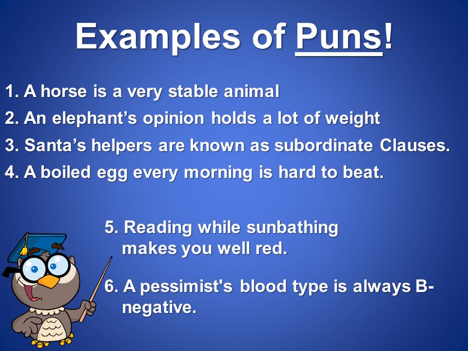 Pun Examples Figures of Speech – Best List With Meanings