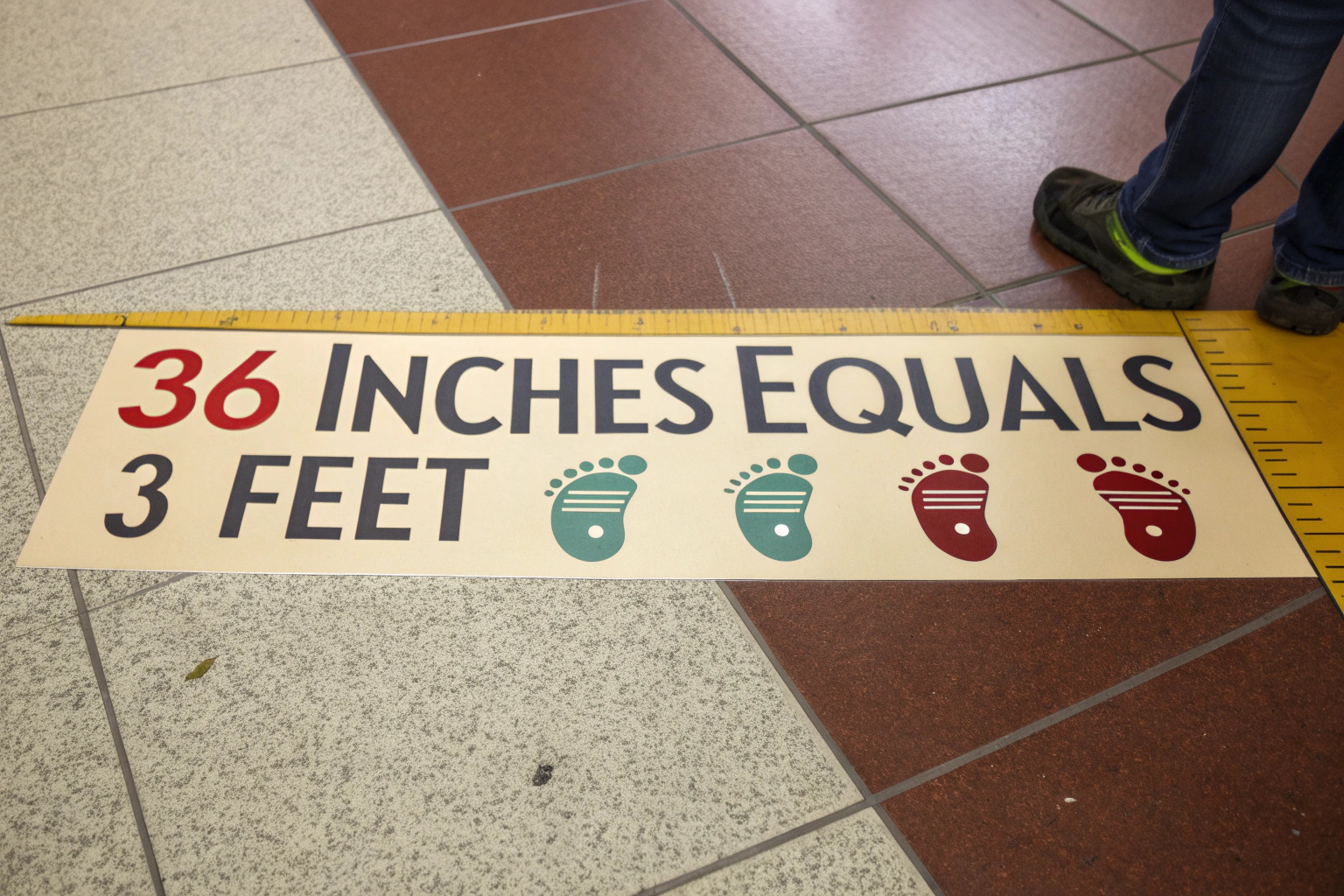 36 Inches in Feet