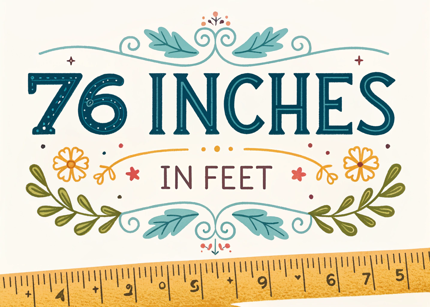 76 Inches in Feet