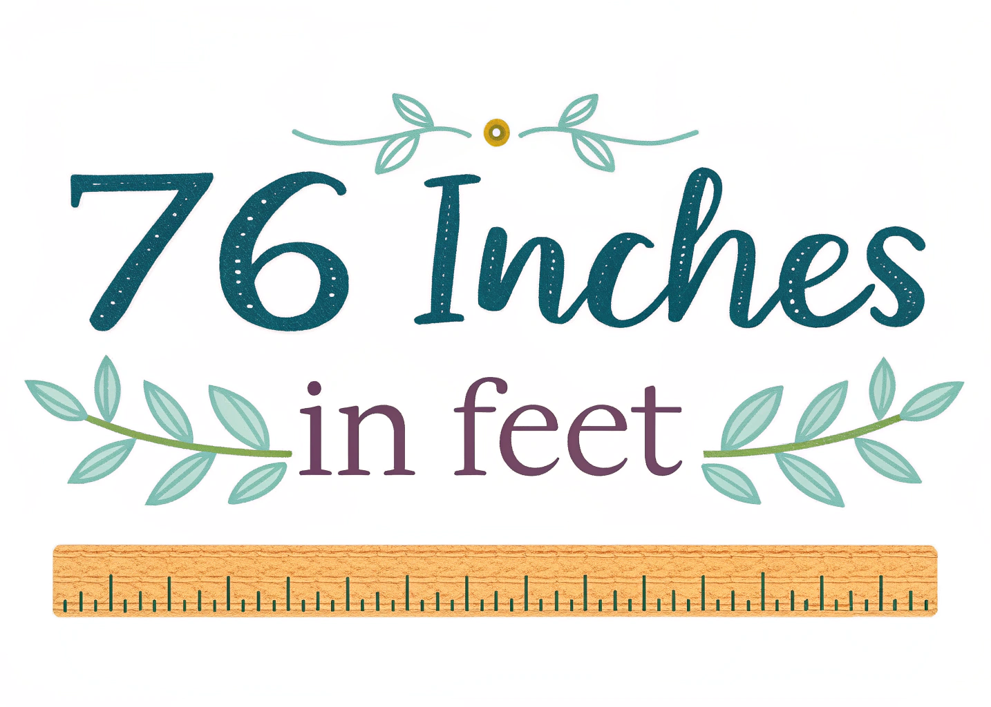 76 Inches in Feet