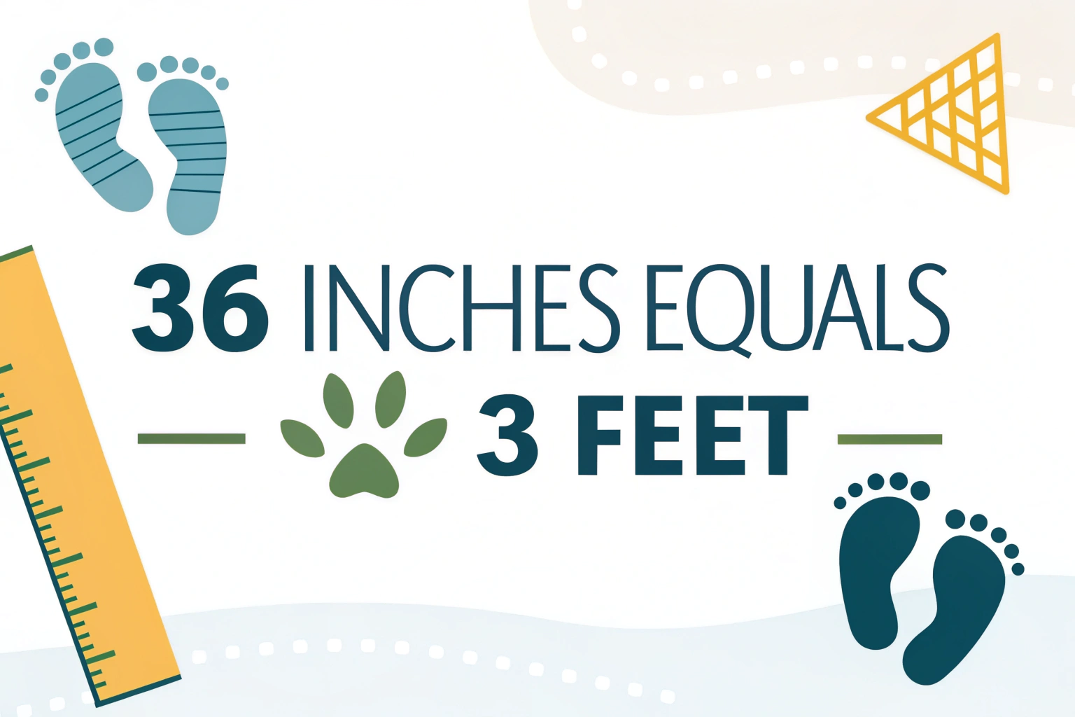 36 Inches in Feet