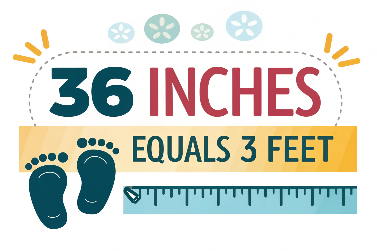 36 Inches in Feet