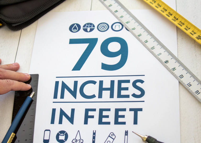 79 Inches in Feet