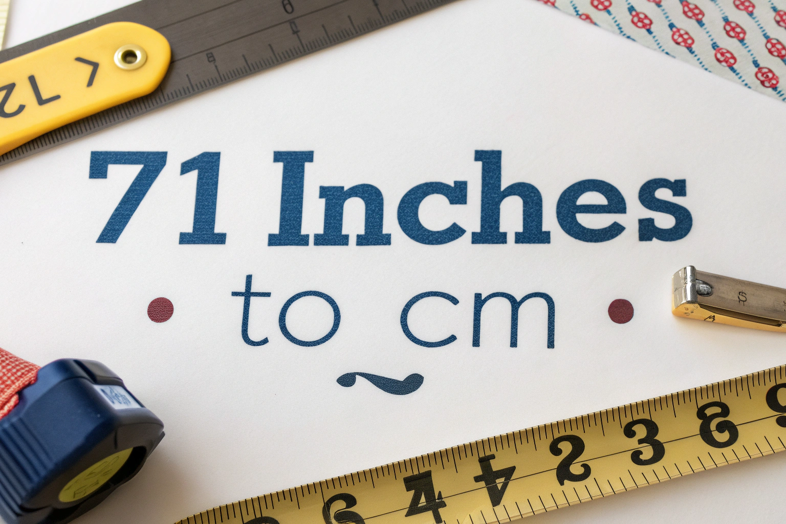71 Inches to cm