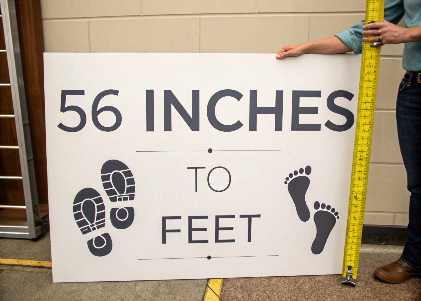 56 Inches to Feet
