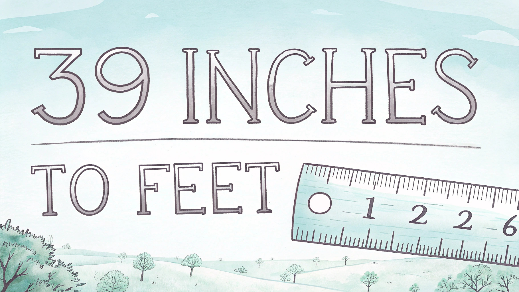 39 Inches to Feet