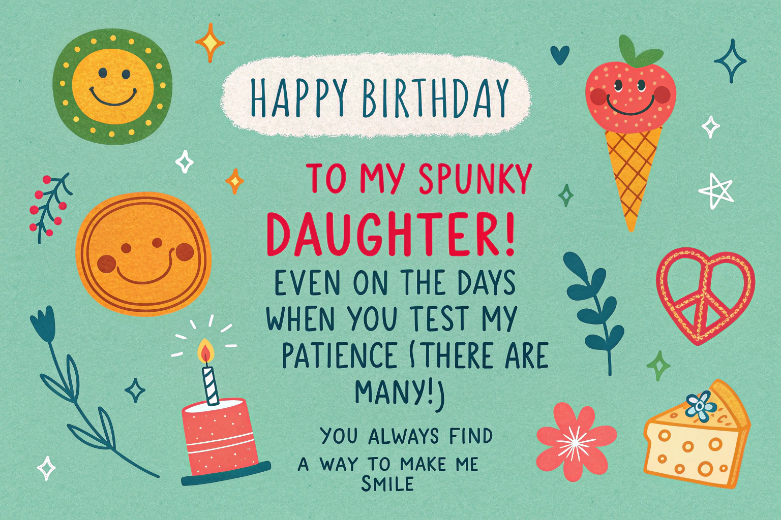Funny Birthday Wishes for Daughter