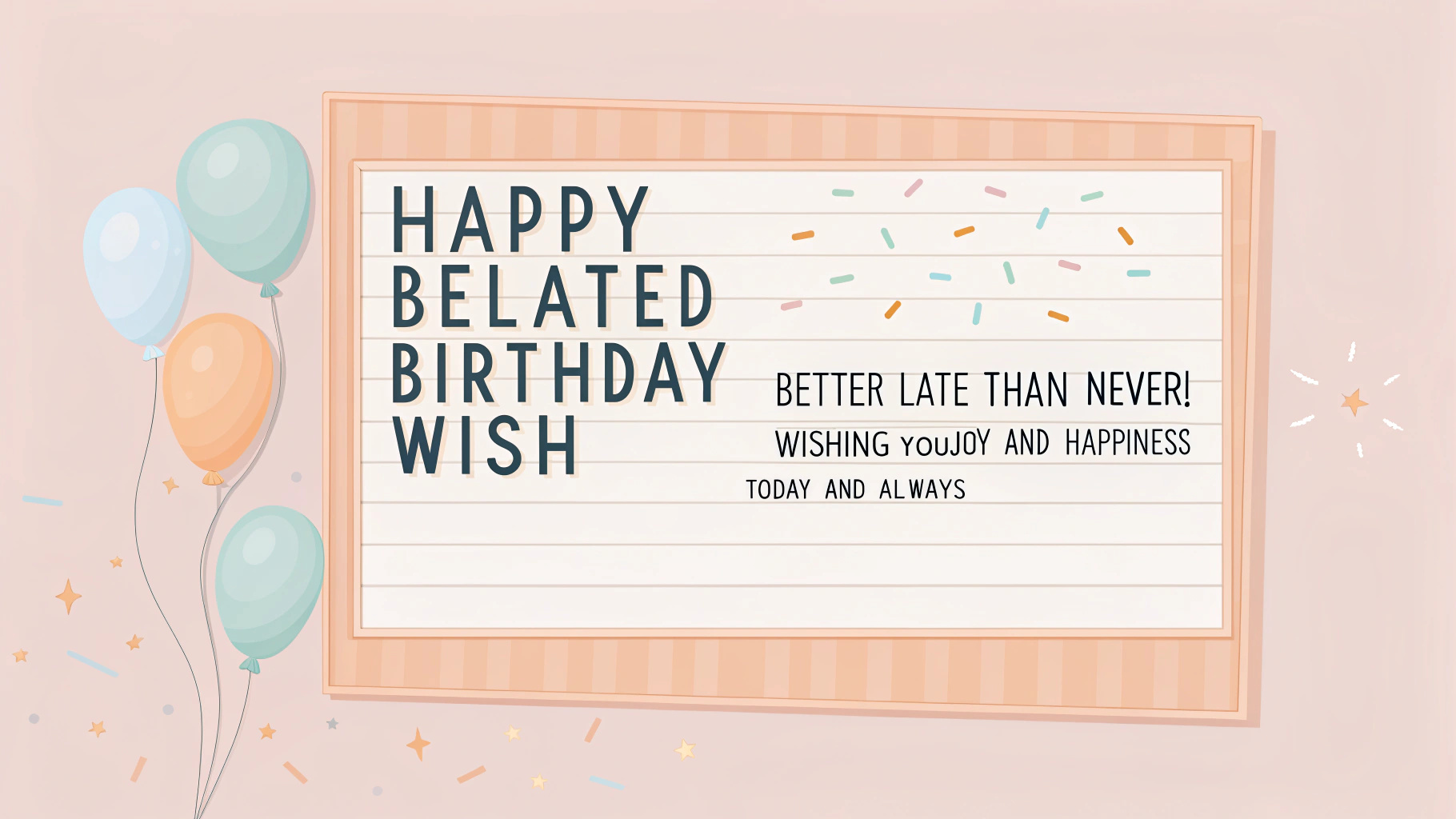 Happy Belated Birthday Wish