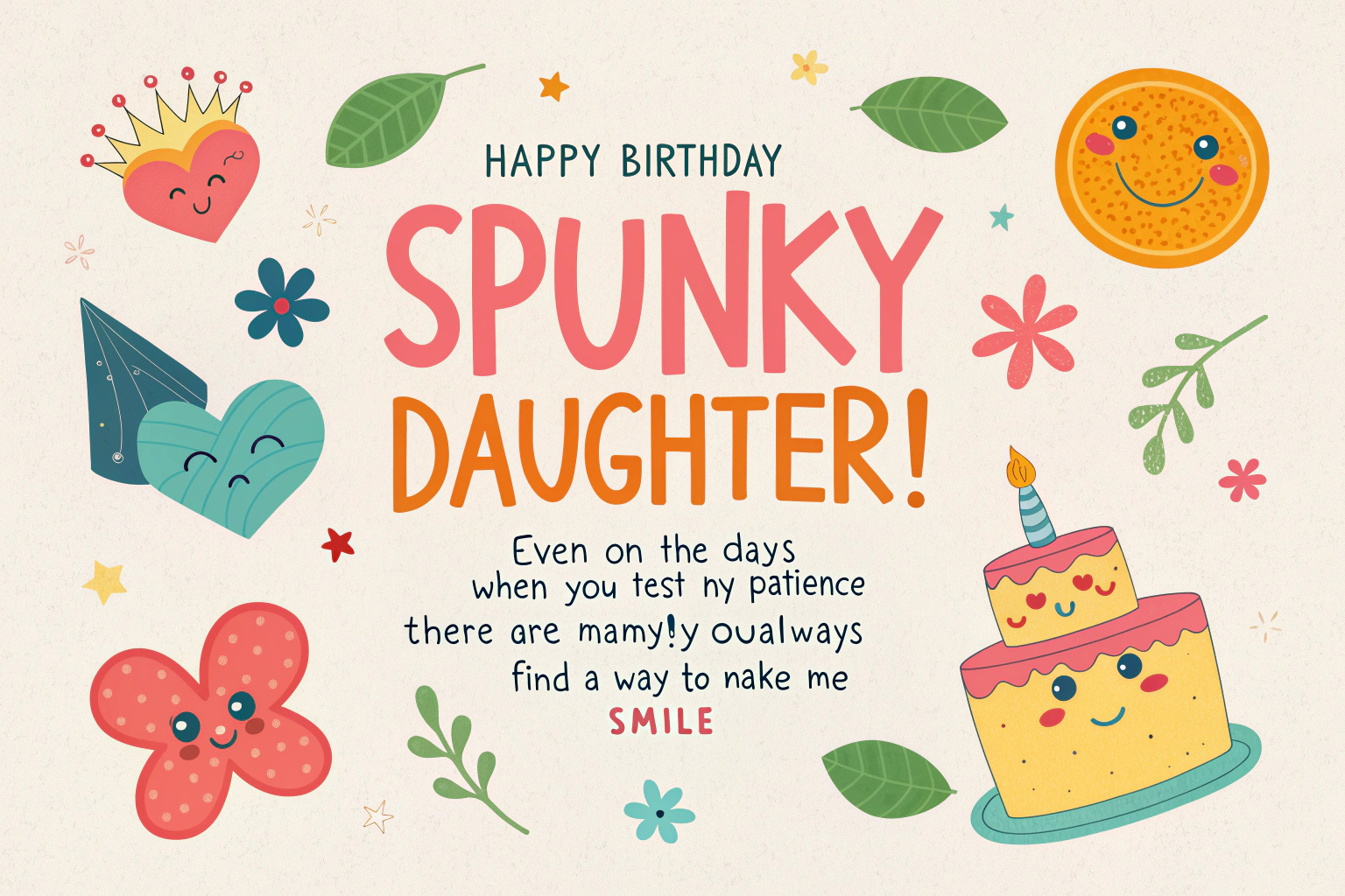 Funny Birthday Wishes for Daughter