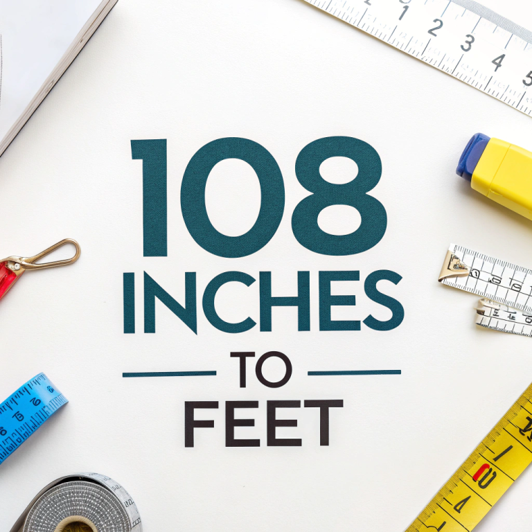108 Inches to Feet