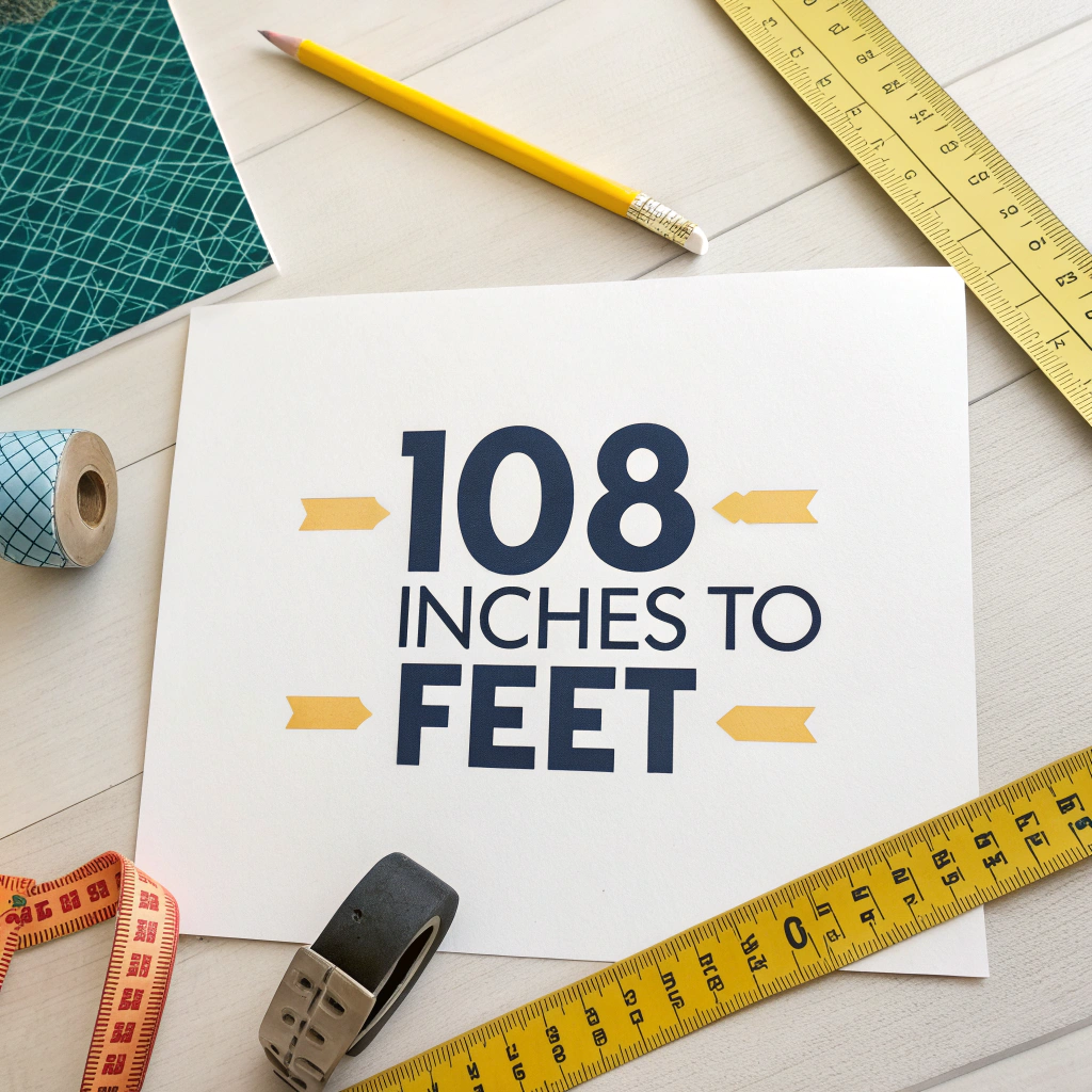 108 Inches to Feet