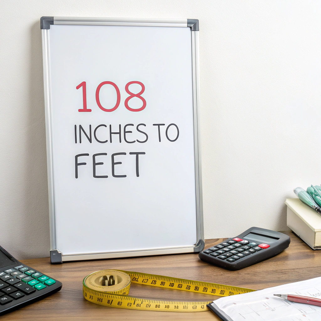 108 Inches to Feet