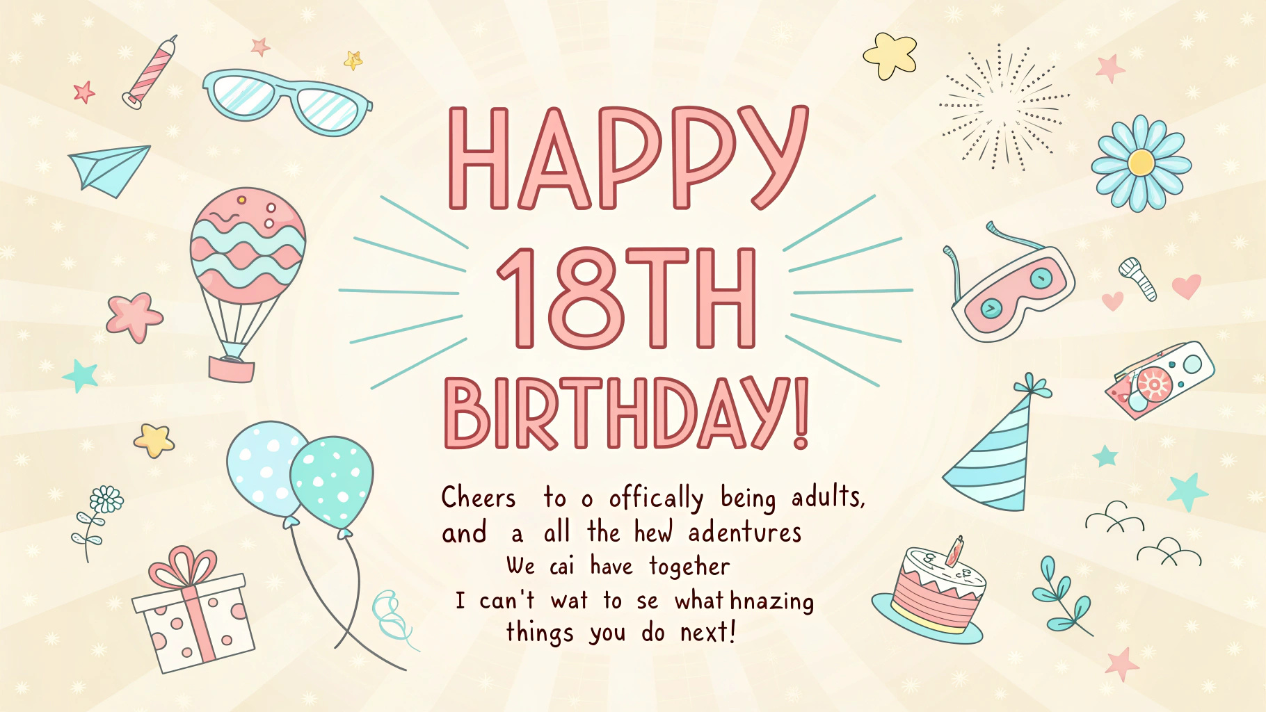 Happy Birthday Wishes for 18