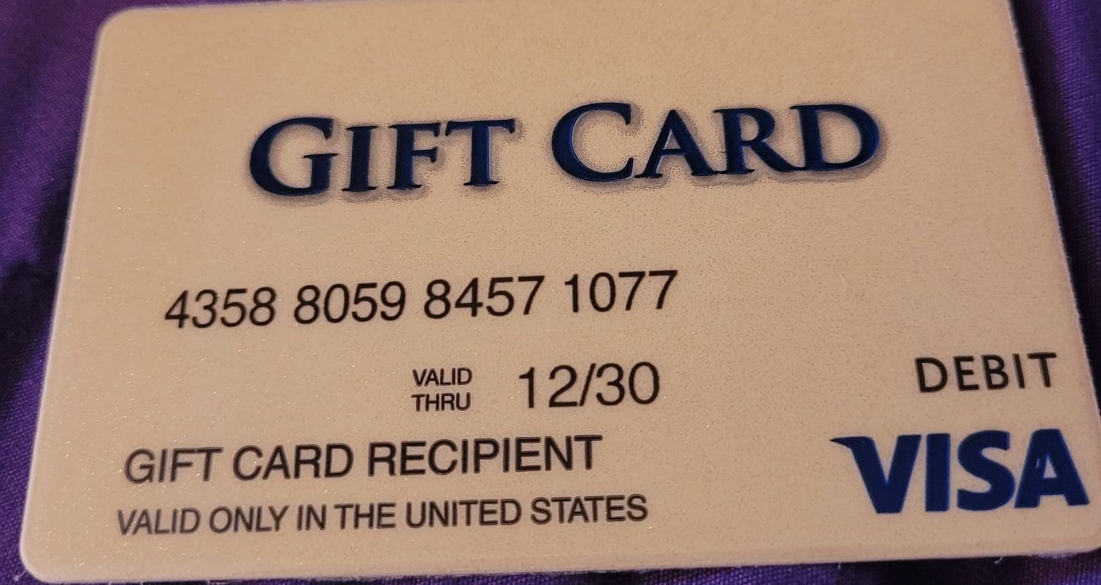 E Gift Card Vanilla