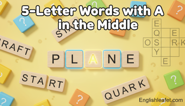5 Letter Word With A in the Middle – List & Examples 2026