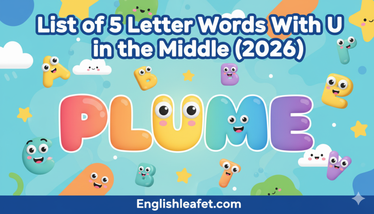List of 5 Letter Words With U in the Middle (2026)