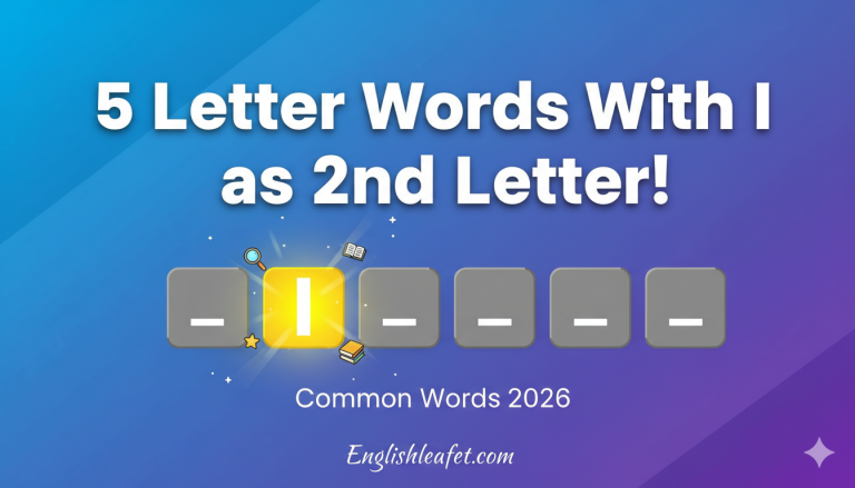 Common 5 Letter Words With I as the Second Letter 2026